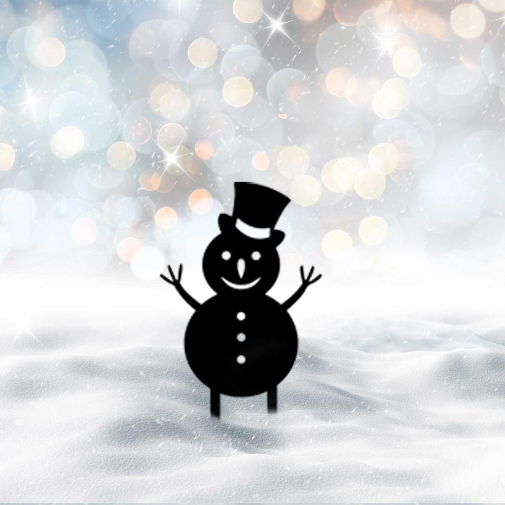 Christmas Metal Silhouette,  Snowman Yard Sign, Metal Pile Decorations Party Outdoor Yard Sign Christmas Decorations