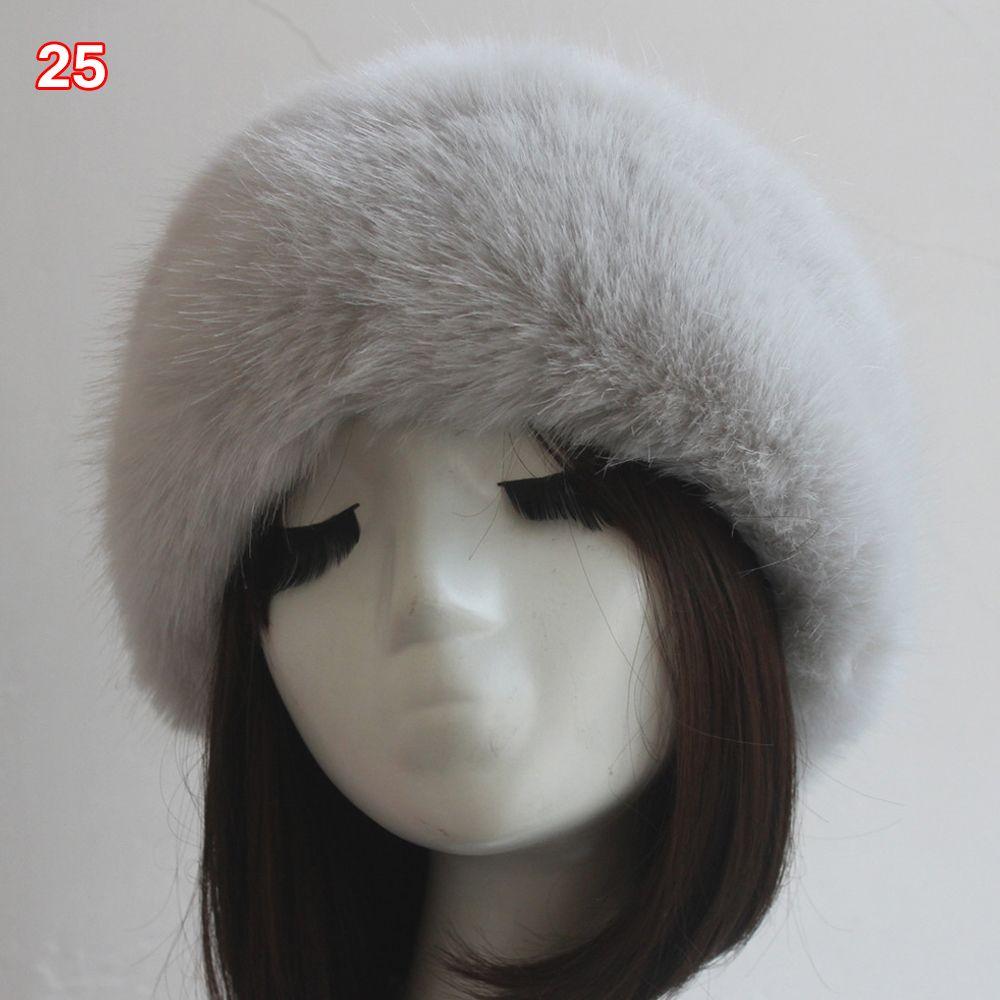 Fashion Winter Earwarmer Thick Fluffy Women Russian Cap Headband Hat Faux Fur
