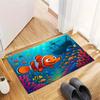 Tropical Fish Print Doormat, Non-Slip Entrance Floor Mat with Colorful Coral Reef & Fish Design, Indoor Rug for Ocean Lovers