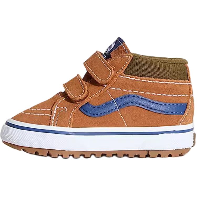 

Vans Mte Sk8-Mid Reissue Classic Comfortable Waterproof Mid-Top Walking Shoes Baby sneaker Brown Blue VN000D11N1Z1 21