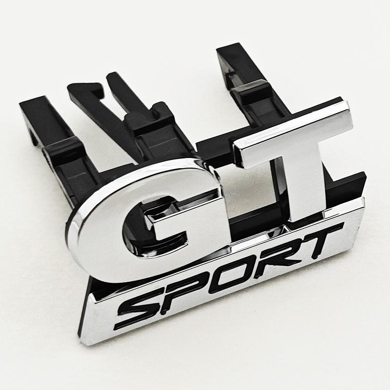 

2026 Hot For VOLKSWAGEN VW 3D ABS GT Sport Logo Car Front Grille Badge Emblem Sticker For Volkswagen VW Polo 4 5 6 Golf MK4 - MK