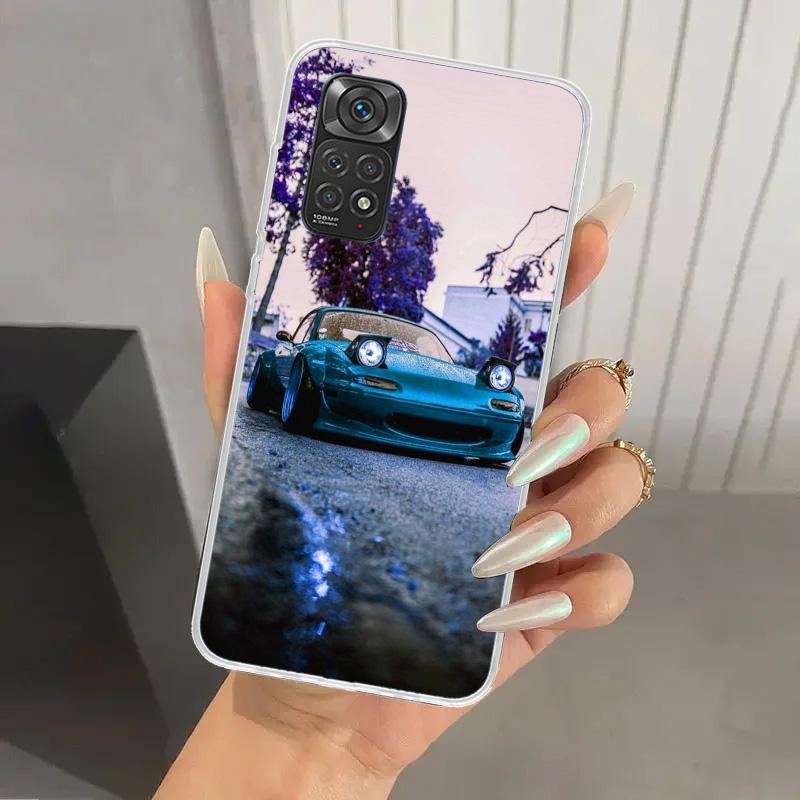 JDM Car MX5 Cute Phone Case for Xiaomi Redmi Note 15 14 14S 13 12S 12 Pro 11S 11 Plus 11T 11E 10S Soft Funda Print Shell Redmi N