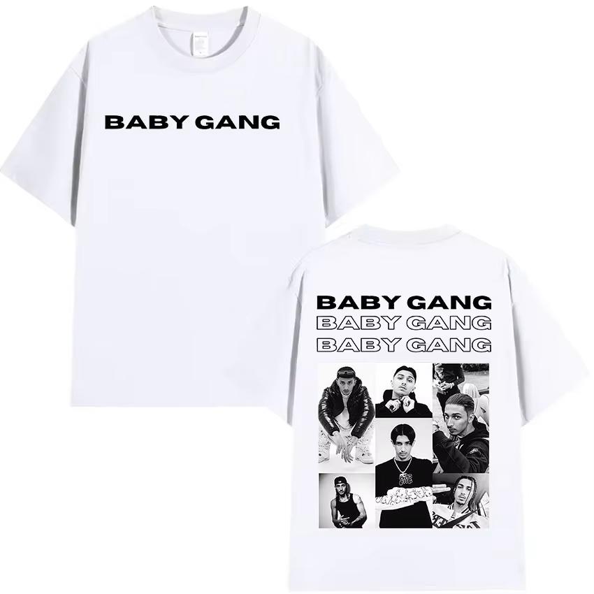 Rapper Baby Gang Album 2026 Merch T Shirt Unisexs Women Retro Fashion Short Sleeve Tshirts Hip Hop Oversized Tshirt Streetwear