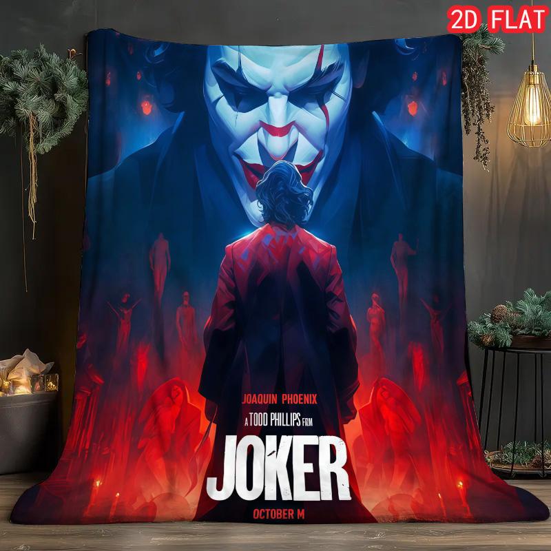 

Joker Fun Art Printed Blanket Lightweight Soft Warm for Bedroom Sofa Teens Room Creative Home Decor 75x90cm