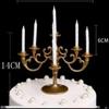 9 Pcs/Set Candles and Candlestick Bracket Cake Topper Birthday Party Cake Candle Holders Toppers Decoration