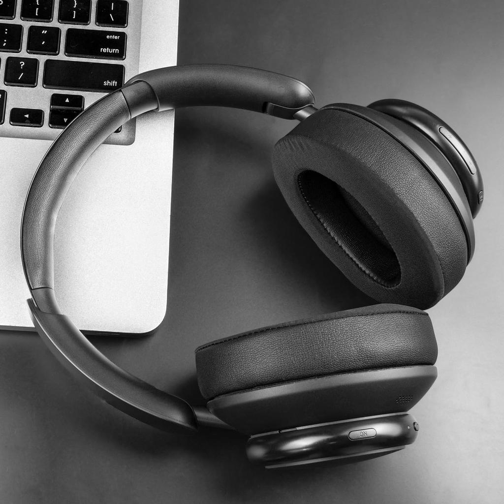 SOULWIT Cooling Gel Ear Pads for Anker Soundcore Space Q45 Headset, Replacement Ear Cushions, Comfortable Foam Ear Cups, Cooling Earmuffs, Black