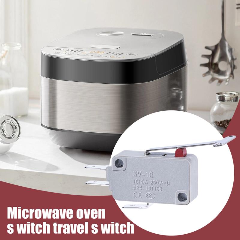 Mikrovågsugn Liten MicroTouch-brytare Resebrytare Mikrovågsugnsdörrknapp Reservdel Brandskyddande Köksaccessoarer