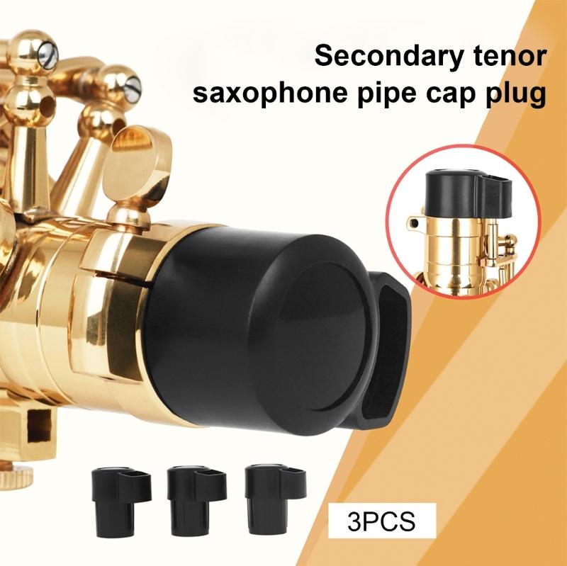 3Pcs Saxophone End Plug Plastic AntiBump Caps Saxophone End Caps Bent Neck Plug for Tenors Saxophone Bent Neck Key