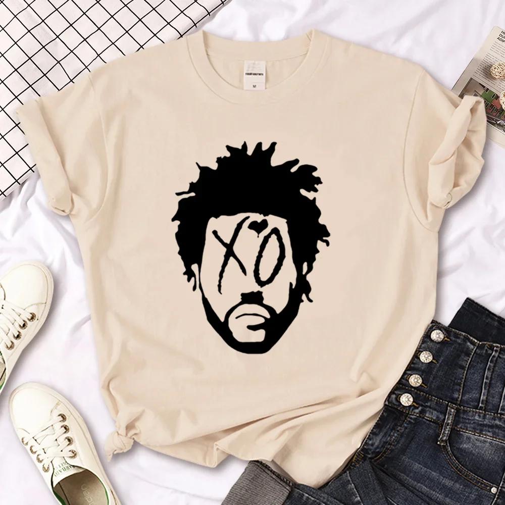 The Weeknd T-Shirt Damen Japanisches Grafiktop Mädchen Japanischer Manga Y2K Kleidung