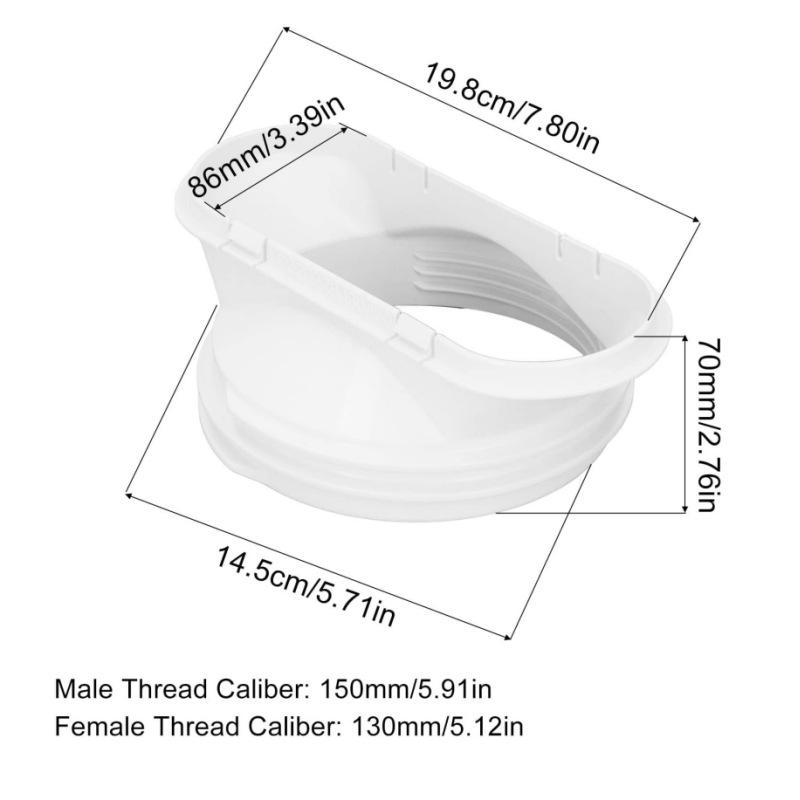 Portable AC Exhaust Hose Adapter - Pipe Connector & Ventilation Extension Reducer