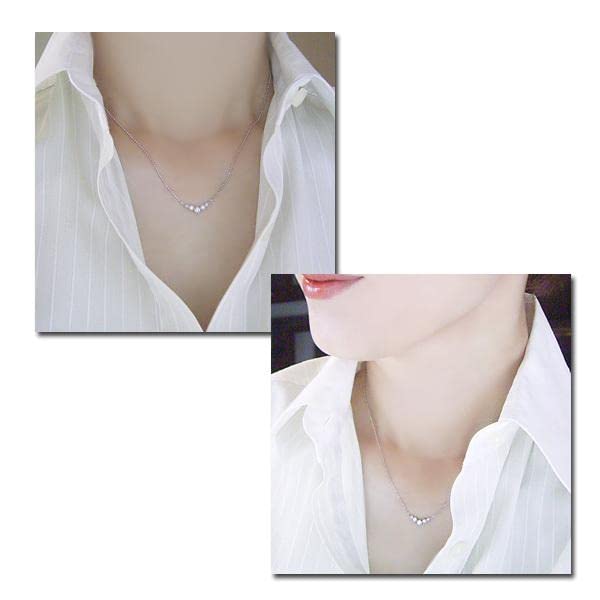 Venus Jewelry Platinum Natural Diamond Perfect Gift for Women Necklace,