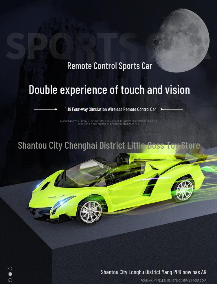 Children's Remote Control Convertible Sports Racing Car Toy - Rechargeable & Wireless with Lights