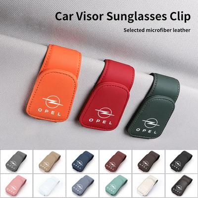 Car Visor Glasses Holder Leather Metal Sunglasses Organiser For Astra Insignia Corsa Zafira Meriva Mokka Vivaro Vectra Anta