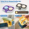 1pc Dual Compartment Soap Holder, Self Draining Soap Dish, Fast Drainage, Shampoo Bar Holder, Soap Bar Holder For Bathroom, Kitchen Sink,