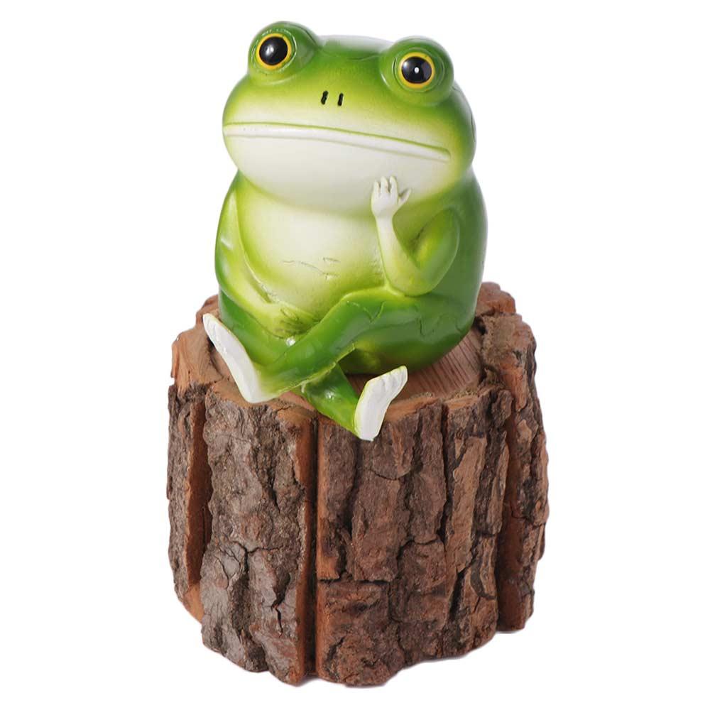 Cartoon Think Frog Figurine Cute Resin Crafts Small Frog Statue Handicraft Animal Ornament Outdoor Garden Courtyard