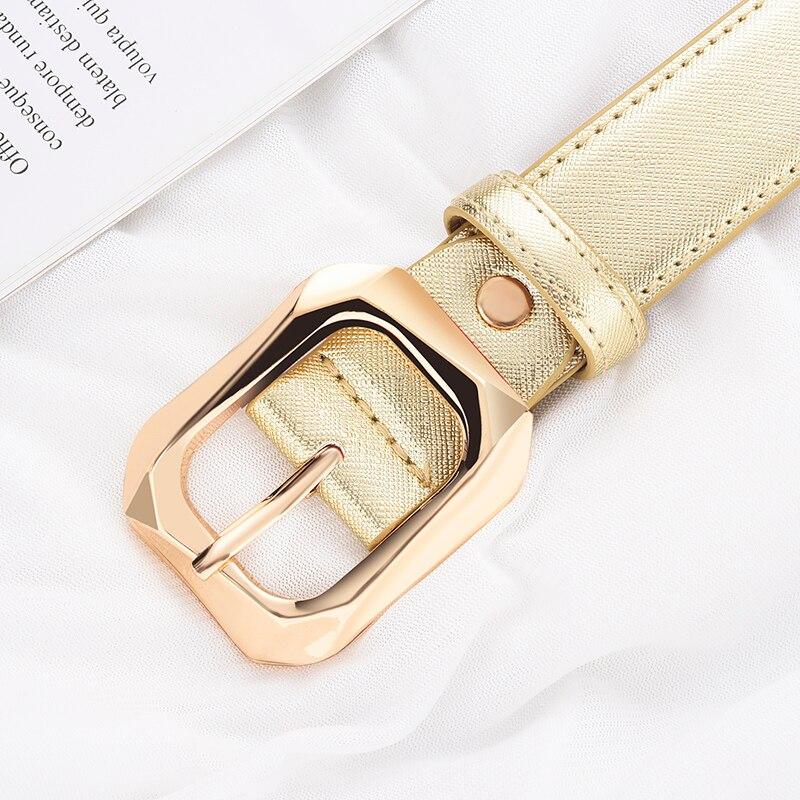 1pc New Women's Belt Fashion Gold Alloy Buckle Belt High Grade Soft PU Leather Belt Trend Paired with Coat Jeans Belt Lady Belt