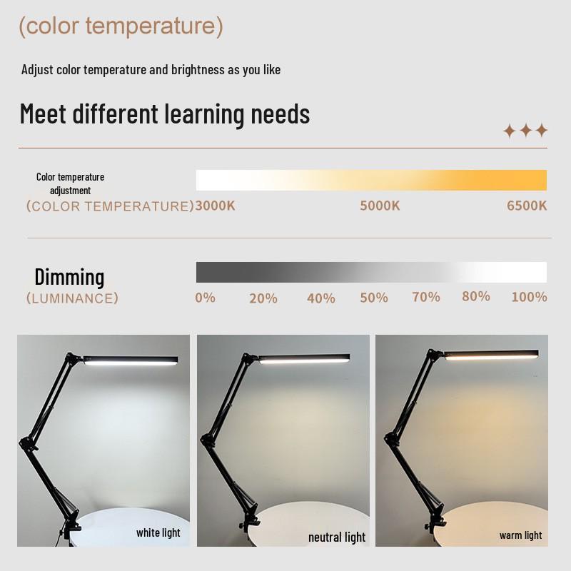 LED Eye Protection Floor & Desk Lamp for Study, Work, Nail Art, Beauty, Piano, and Painting.