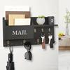 Holder Shelf with Letter Tray And Hooks for Organizing Keys, Mail Small Decorations Hallway,