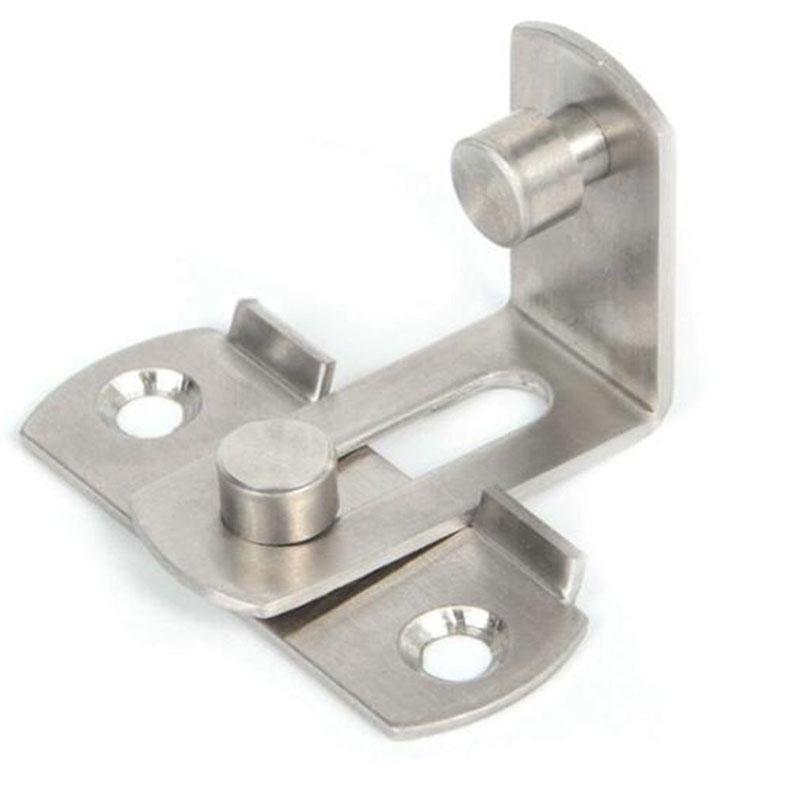Popular 90 Degree Hasp Latches Stainless Steel Sliding Door Chain Locks Security Tools Hardware For Window Cabinet Hotel