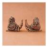 Simulation Animal Figurines Miniatures Toys Hip Hop Exaggerate Solid Brass Snail House Small Ornaments Tea Pet Ceremony Copper