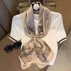 Spring Scarf Women's Luxury Design Polyester Material Smooth Scarf Soft Muslim Headscarf Shawl Beach 90x90cm
