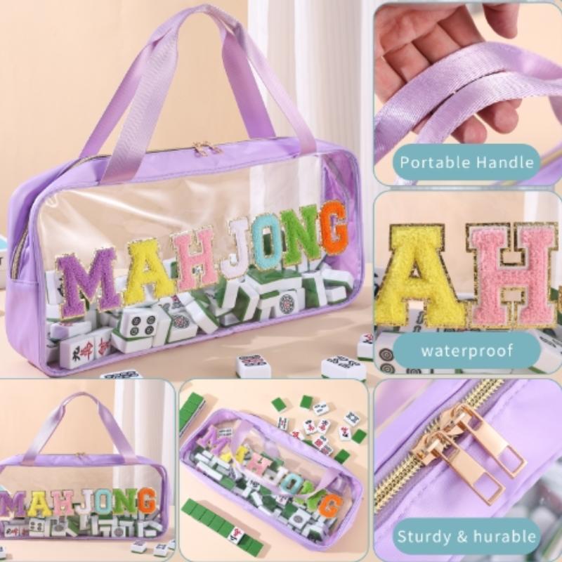Borsa Impermeabile per Piastrelle da Mahjong Porta Piastrelle da Mahjong Grande Organizzatore Portatile Custodia per Studio Aziendale Casa Viaggio Adulti Adolescenti