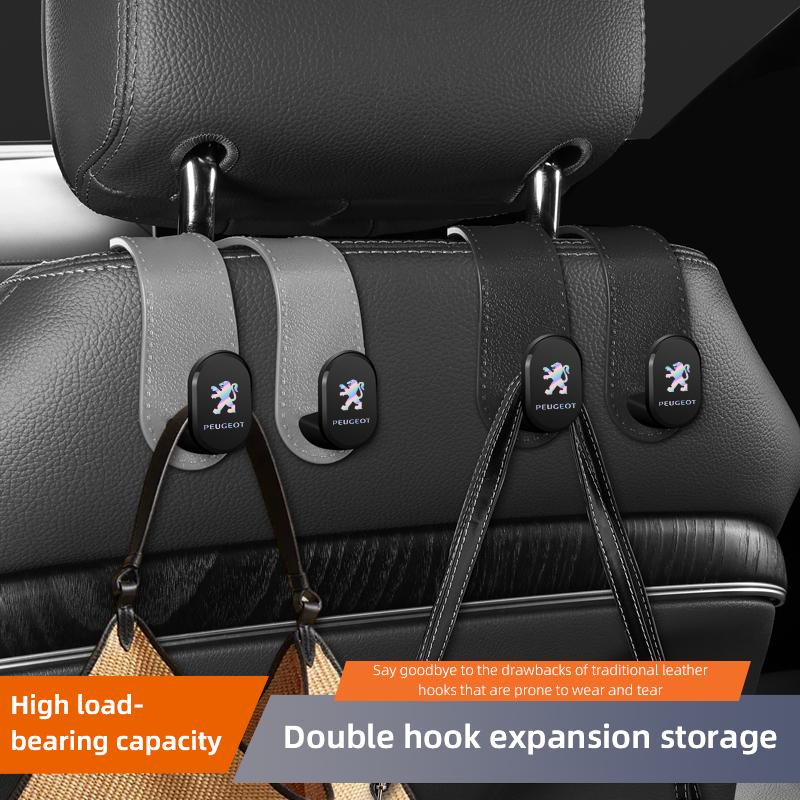 Car Headrest Hooks Hanger Clip Seat Back Organizer Holder For Peugeot 408 308 5008 208 2008 3008 Landtrek Rifter 508 301 108 608