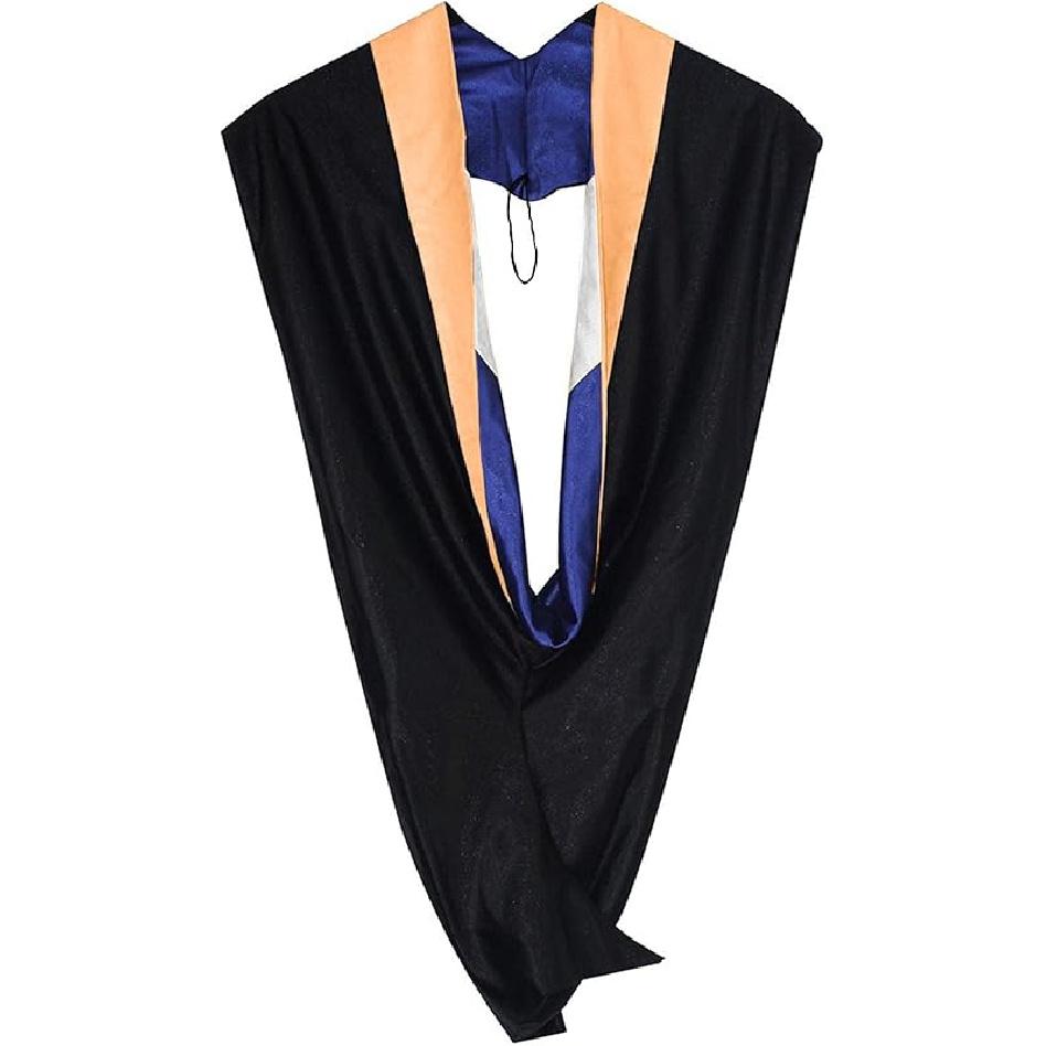 Универсальный Делюкс Галстук-капюшон для Выпускника Бакалавра GraduationMall Apricot / Royal Blue / Wh