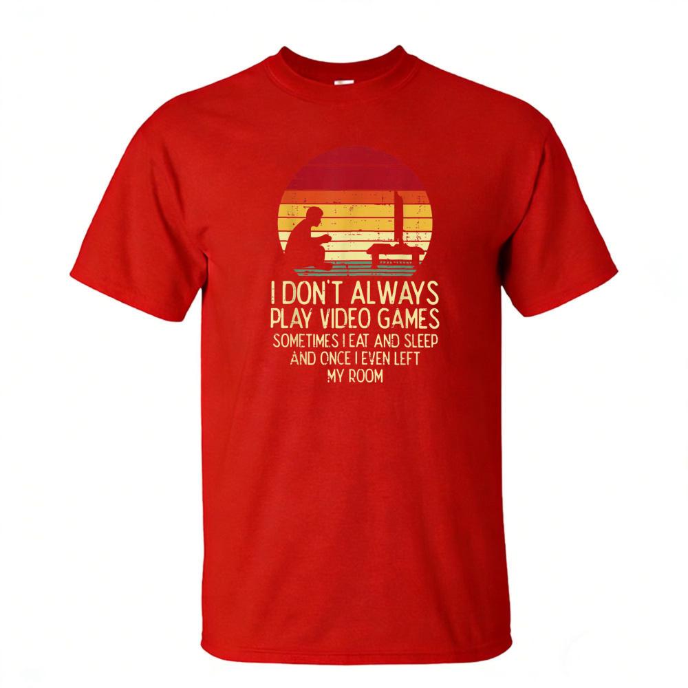 I Dont Always Play Video Games Graphic T Shirt Vintage Retro Unisex Sunset Game Console Silhouette Sarcastic Gaming Quote Tee S
