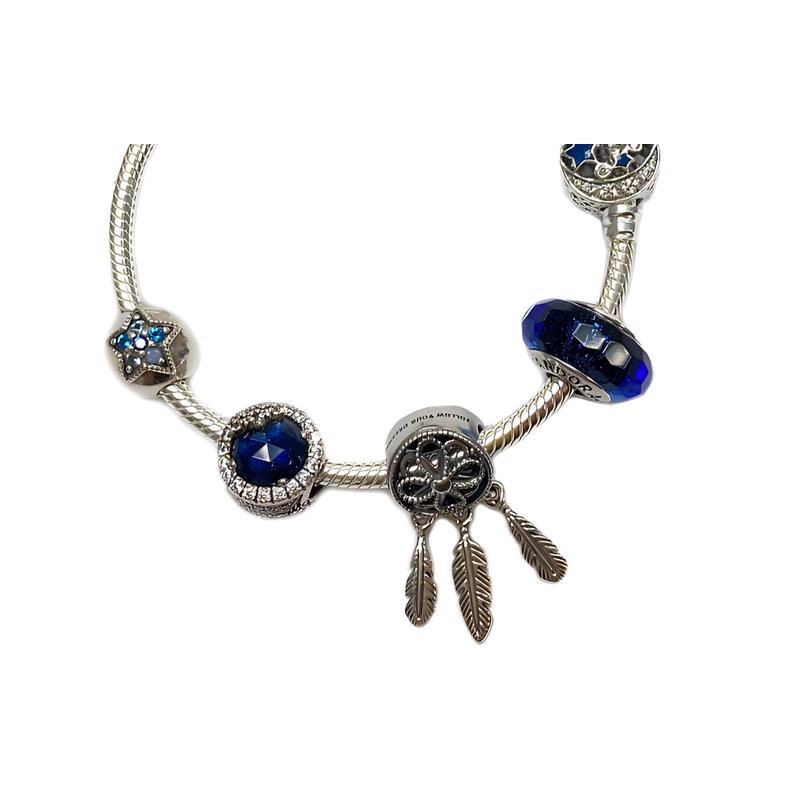 Pandora Logo design 925 silver synthetic cubic zirconia bracelet for women SL-7