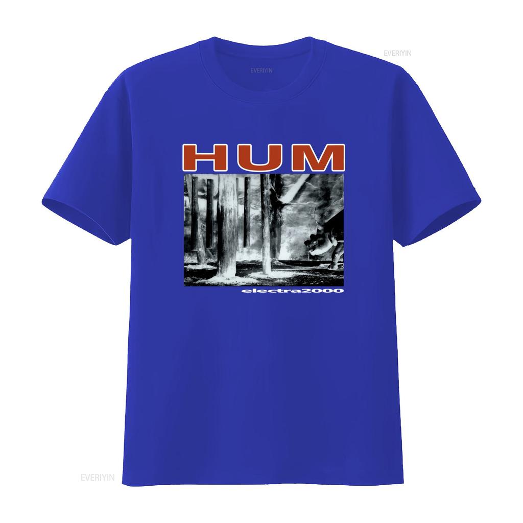 Hum Electra 2000 Vintage Style T Shirt Unique Print for Rock Fans vintage Washed Comfortable Versatile Stylish Soft fashion
