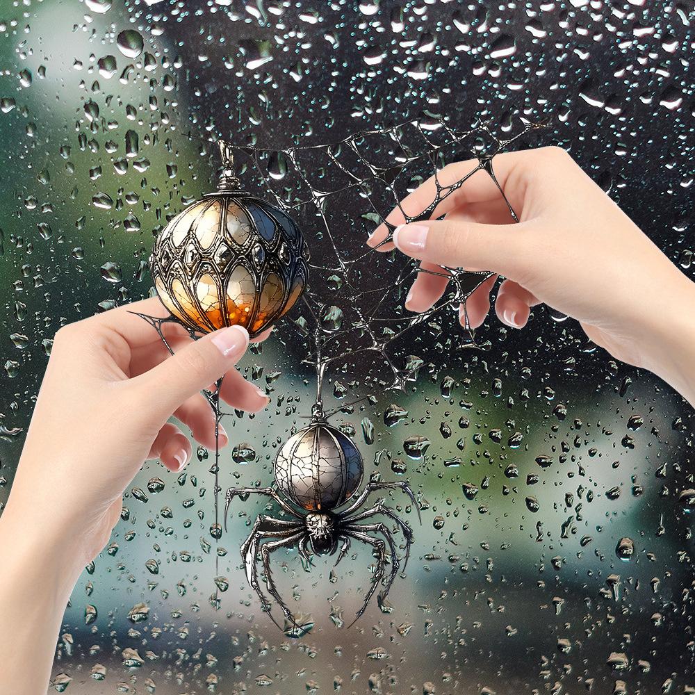 Funny Halloween Spider Glass Window Home Beautification and Decoration Static Window Stickers