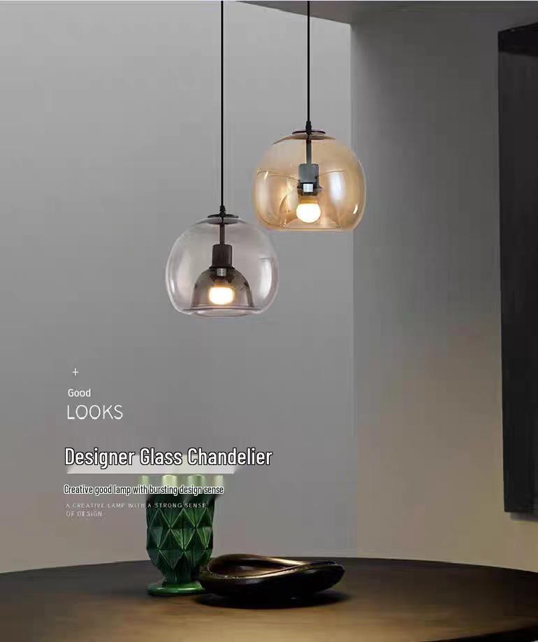 Modern Nordic Glass Pendant Light for Coffee Shop or Bedroom
