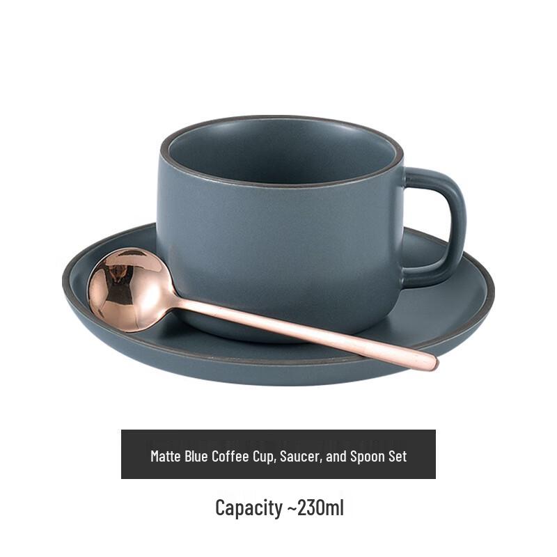 

Nordic Matte Retro Coffee Cup & Saucer Set