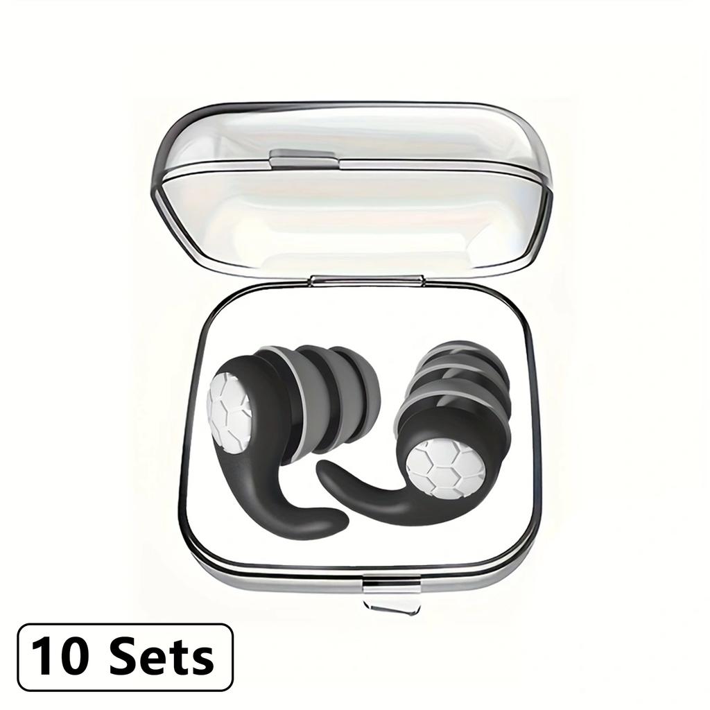 HUAK 1 Pair Soft Silicone Earplugs - Noise Canceling, Comfortable Fit, for Sleep, Swimming, Creating a Silent Environment