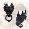Dragon Door Knocker Goth Home Decor Gothic Home Dragon Wall Decor Dragon Head Statue Decoration For Home Office Decor