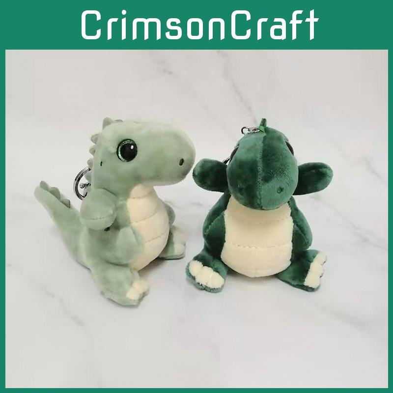 Lovable Green Short Plush Dinosaur Keychain Cute Stuffed Animal For Everyone