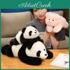 Lying Posture Pig Panda Plush Toy With Pp Cotton Filling For Girls And Giftgiving
