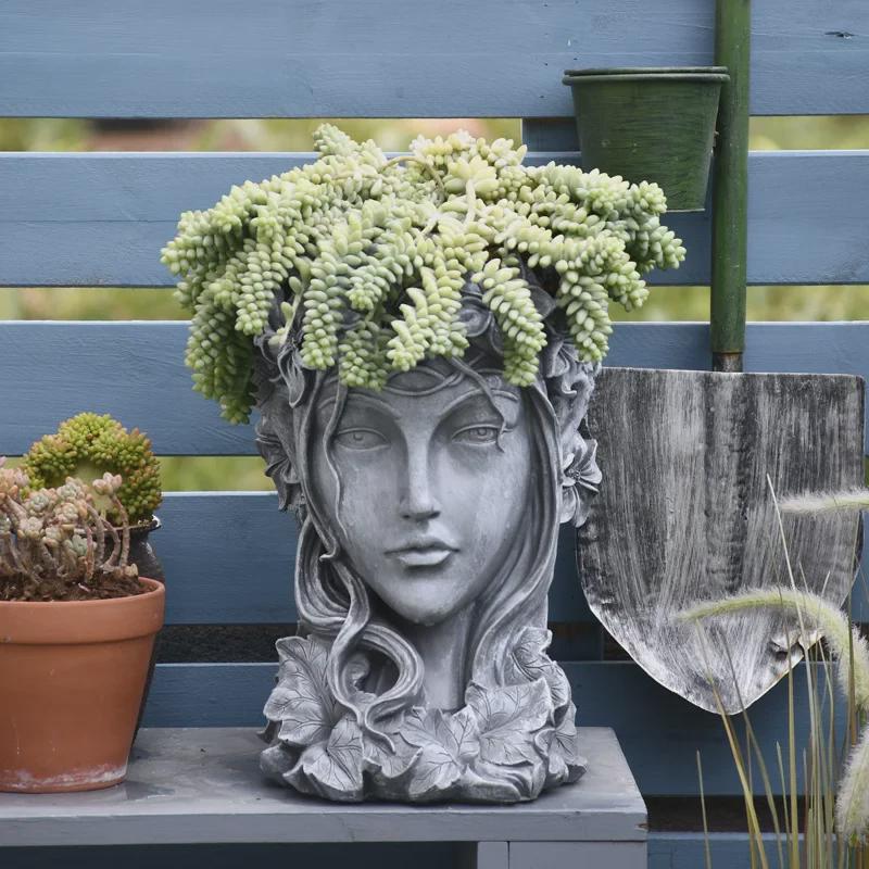 Creative Venus Sculpture Planter: European-Style Goddess Head for Garden, Courtyard, or Balcony Décor