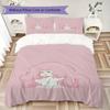 Rose Quartz Pattern Bedding uilt Set uilt Cover Pillowcase Home Decoration Birthday Gift (1 * duvet cover + 2 * pillowcase without core)