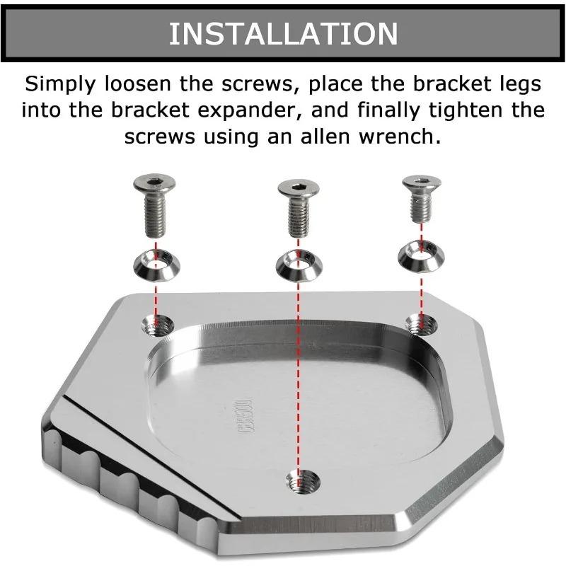 Motorcycle Kickstand Extension Pad Side Stand Plate Pad for Honda CBR500R CB 500 F CB500X CB125 R CB300R CB 650 R CBR650R CB400X