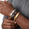 Bracciale Uomo Chunky Personalizzato Gratuito, Braccialetto a Catena Cubana in Acciaio Inossidabile, Gioielli Personalizzati per Papà Figlio