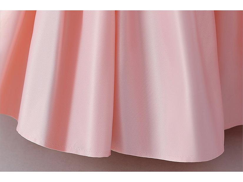 European & American Baby Girl's Satin Birthday & Flower Girl Dress with Big Bow
