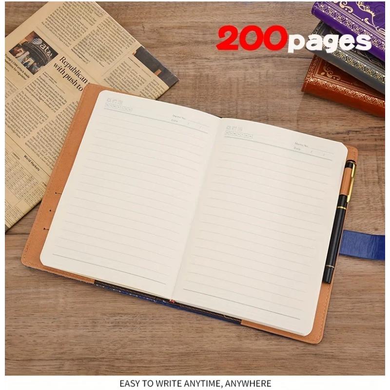 Digital Locking Journal - A5 Password Protected Diary with Secure Code Lock,200 Page Faux Leather Secret Notebook for Teens Gift