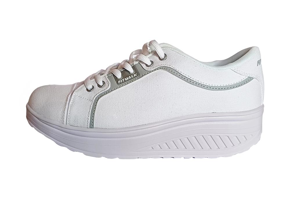 Fit Walk Rocker Sole Sneaker Weiß 39