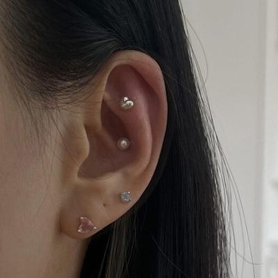 Mxe [925silver] Lovely Set Earring (3color)
