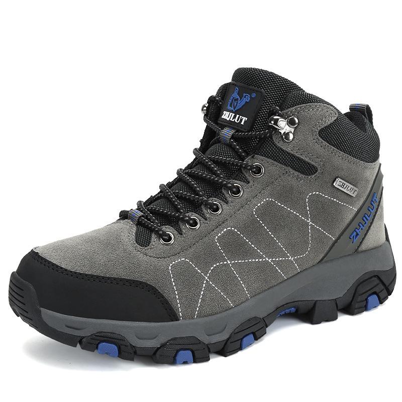 Qifeng Winter High-Top Mountaineering Shoes with Fleece Lining - Sizes 45, 46, 47