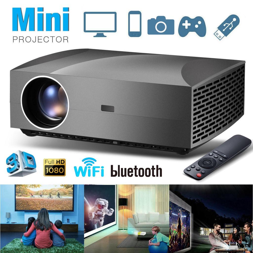 HD 1080p 4K LED Projector Android Version 6.01 Full 4200 Lumens 2G 16G Home Entertainment Commercial Projector Home Theater Sale New