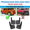 For Dodge Ram 1500 2500 3500 2009-2018 4PCS Brand New Splash Guar Mud Guards Mud Flaps Fender Car Styling Auto Accessories