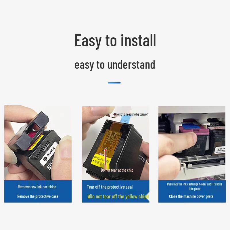 V4INK 803 Wiederbefüllbare Farb-Tintenpatrone für HP Drucker